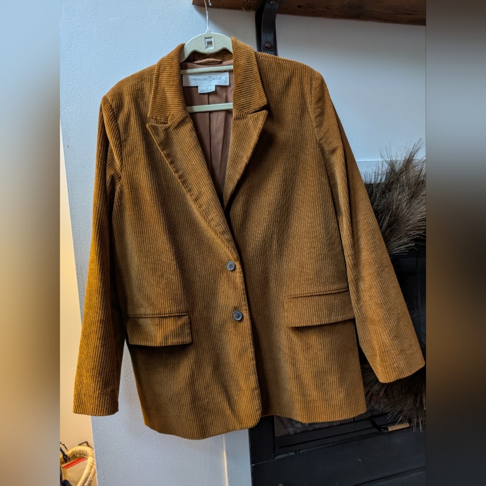 Treasure & Bond Tan Corduroy Blazer - Picture 2 of 6